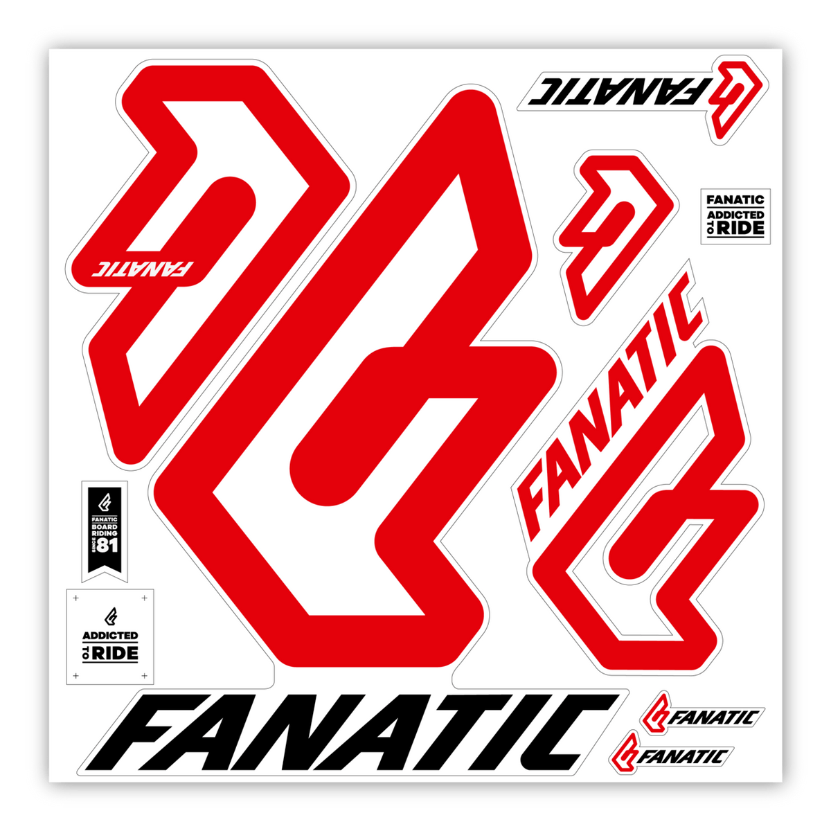 Sticker Fanatic Fanatic Logo Sticker Set 35x35 cm 2019 – Boards & More Group - ION ...